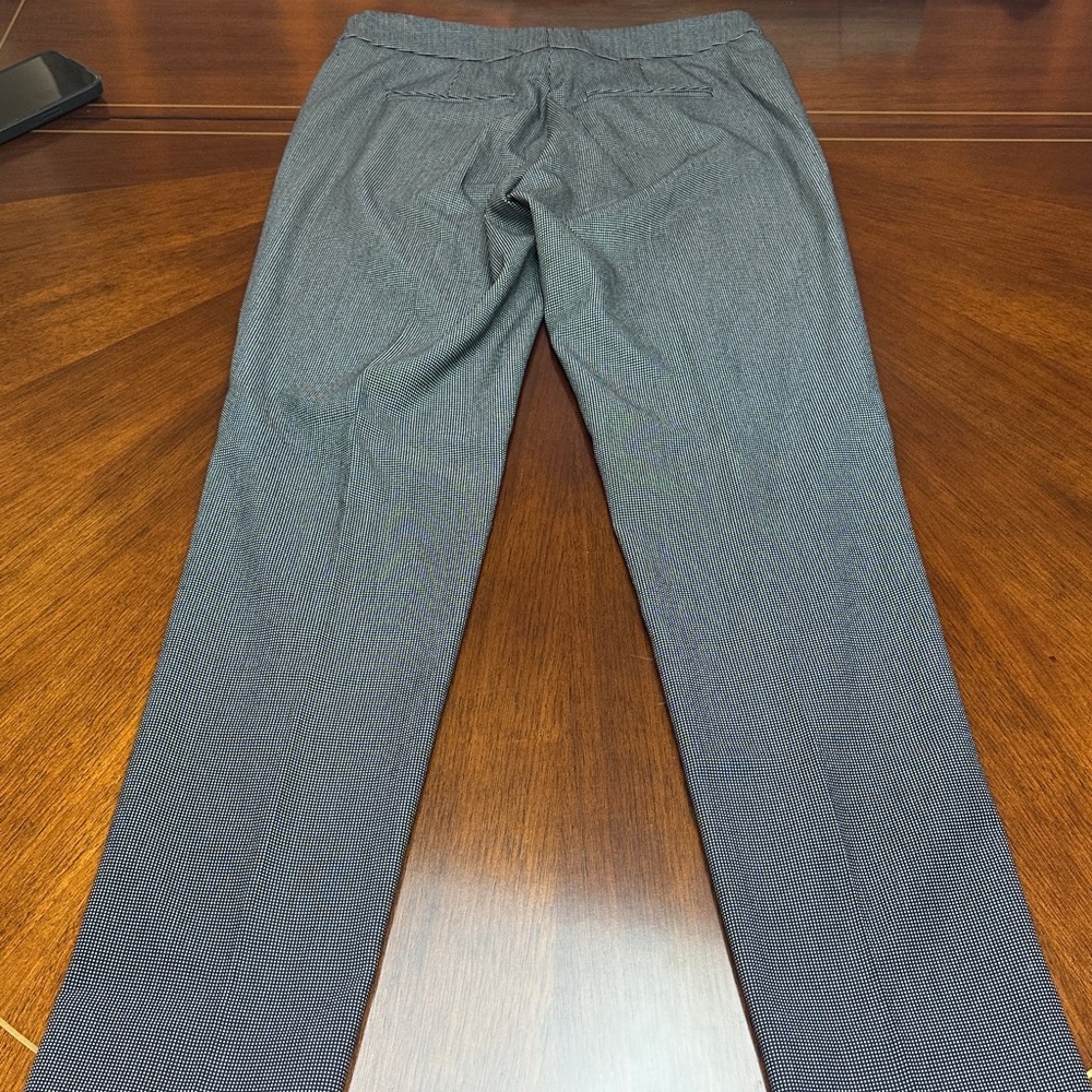 Emporio Armani Charcoal Dress Pants, micro gingham grey size S - Picture 8 of 10